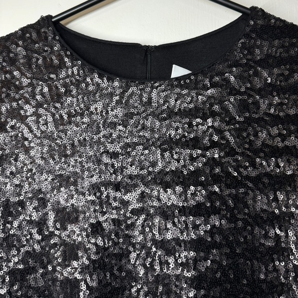 NWT Bailey 44 Heart Of Glass Allover Sequins Black Mini Long Sleeve Dress XS - Picture 7 of 17